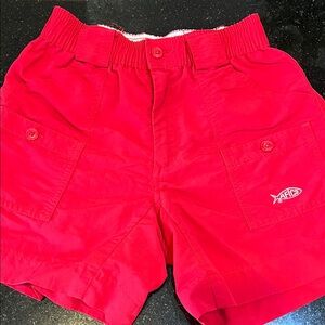 AFTCO Boys Red Fishing Shorts